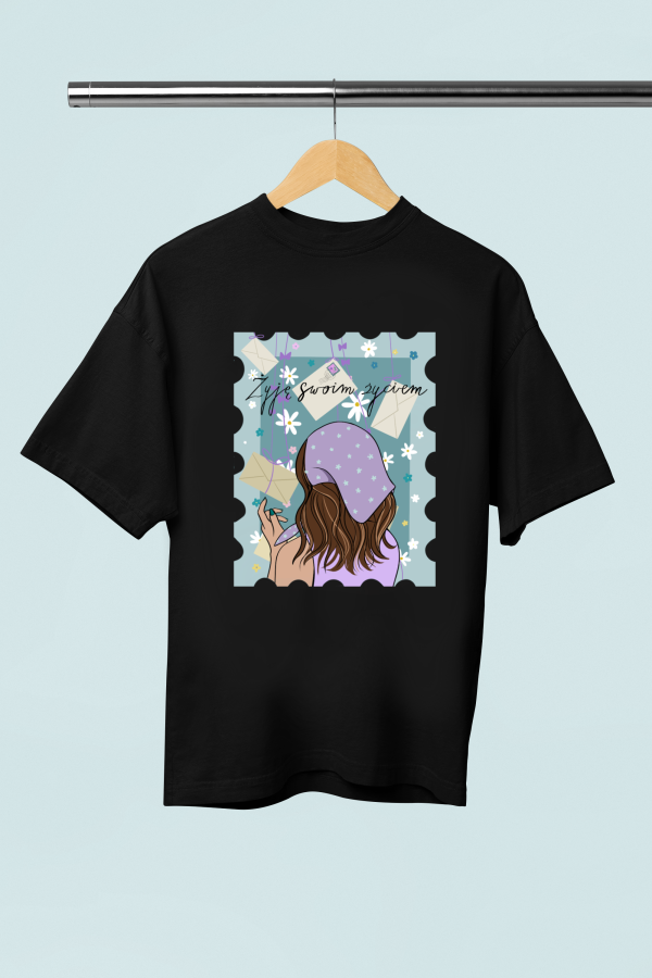 Koszulka żyję swoim życiem czarna